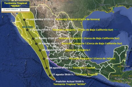 “Nora” cambia trayectoria, se acercará más a Sinaloa